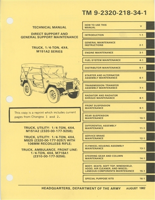 TM 9-2320-218-34-1 Rebuild Manual for M151A2